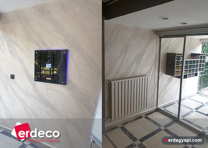 Bahcesehir Apartman Giirisi Dekoratif Calismasi