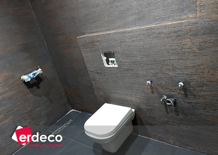 Bahcesehir Banyo Duvarlarina Italyan Dekoratif Tasarim