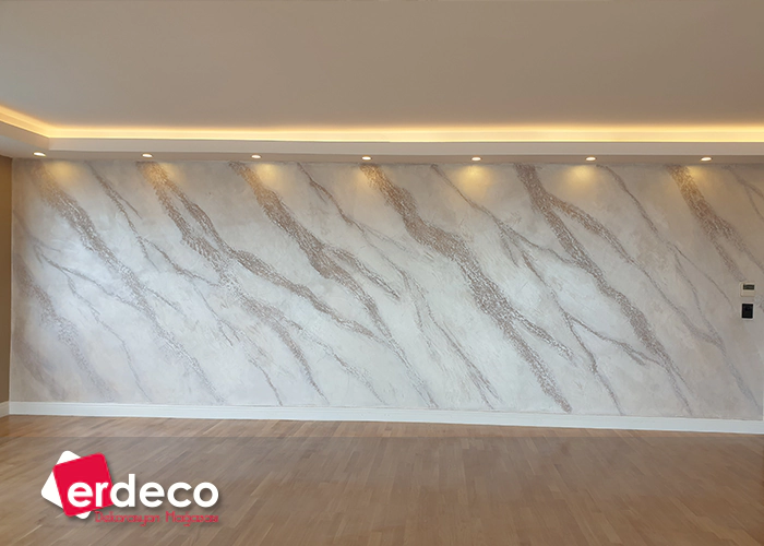 Green Hill Sitesi Salon Dekoratif Duvar Calismasi